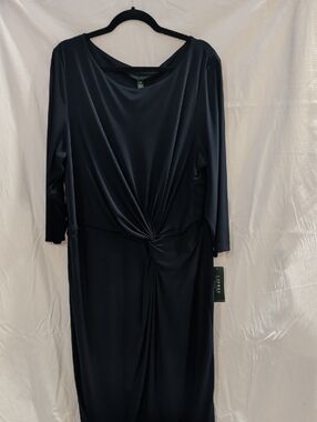 Ralph Lauren Dress 20W Navy NWT